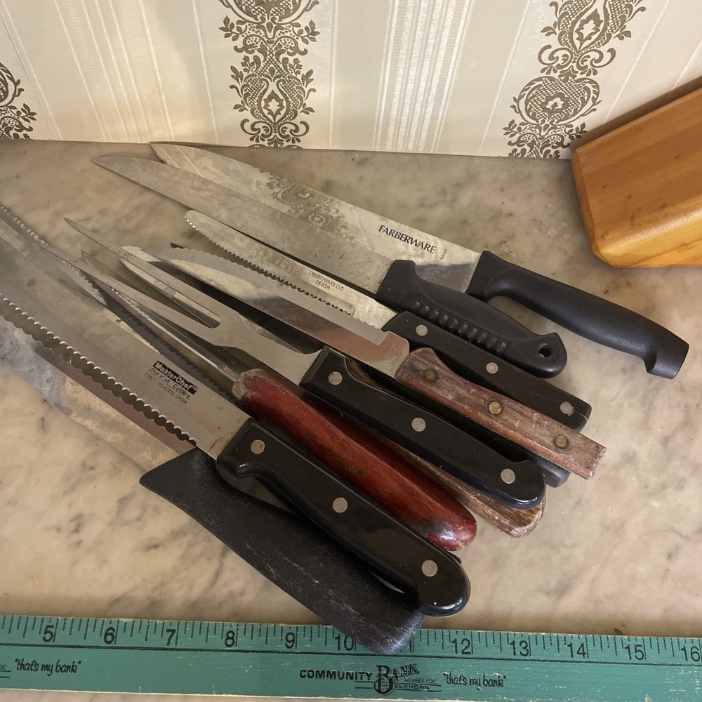 Mix Serrated Kitchen Knives Knife Wood‎ Handle Bread Fork Guacho MasterChef